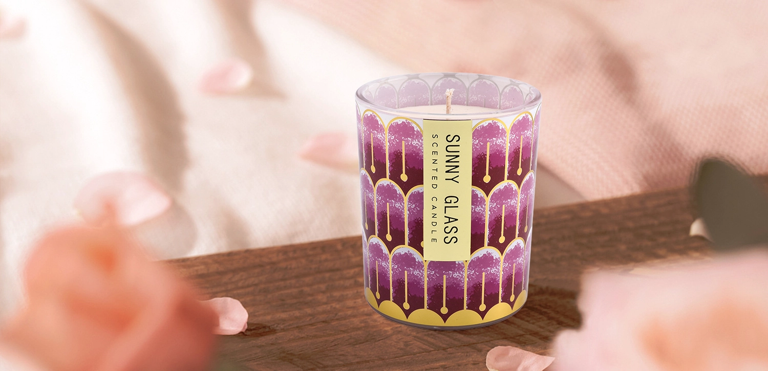 Wholesale color piano pattern glass candle jar manufacturers