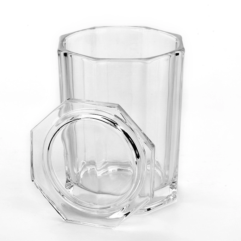 Wholesale 30oz octagonal with lid glass candle holder manufacturer Wholesale 30oz octagonal with lid glass candle holder manufacturer