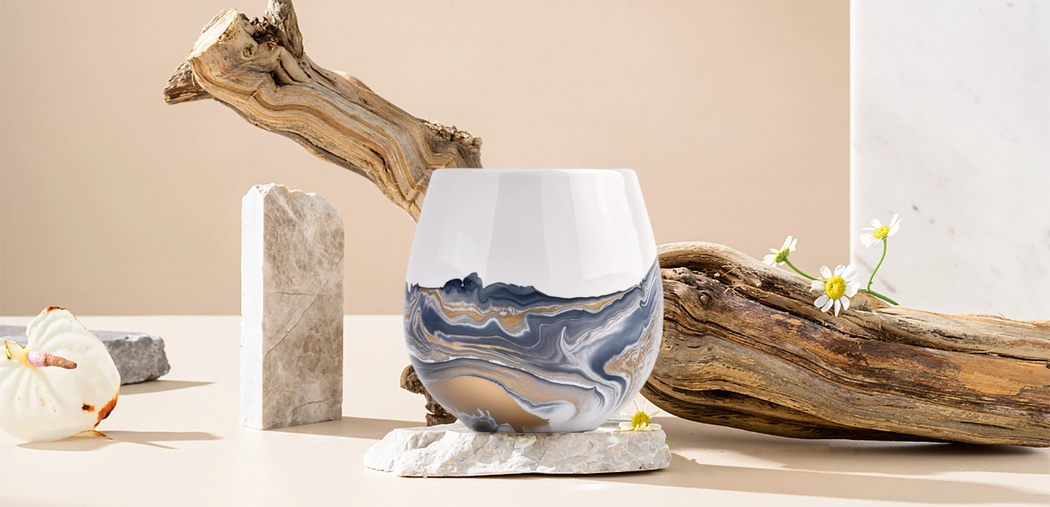 New product 15oz ceramic candle jar ink painting pattern New product 15oz ceramic candle jar ink painting pattern