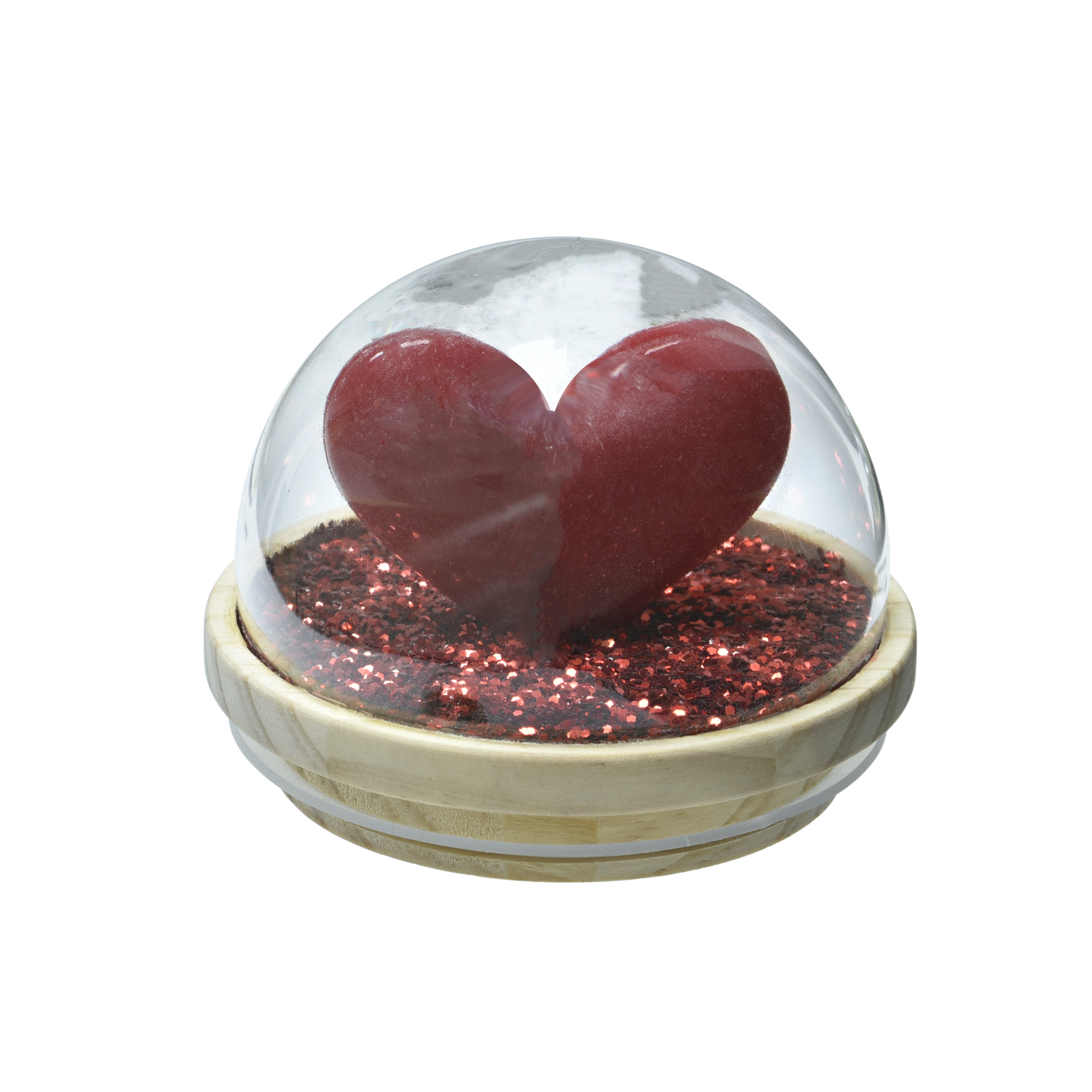 Wholesale 3D patterned red hearts with thin flashes and other hemispherical wood lids