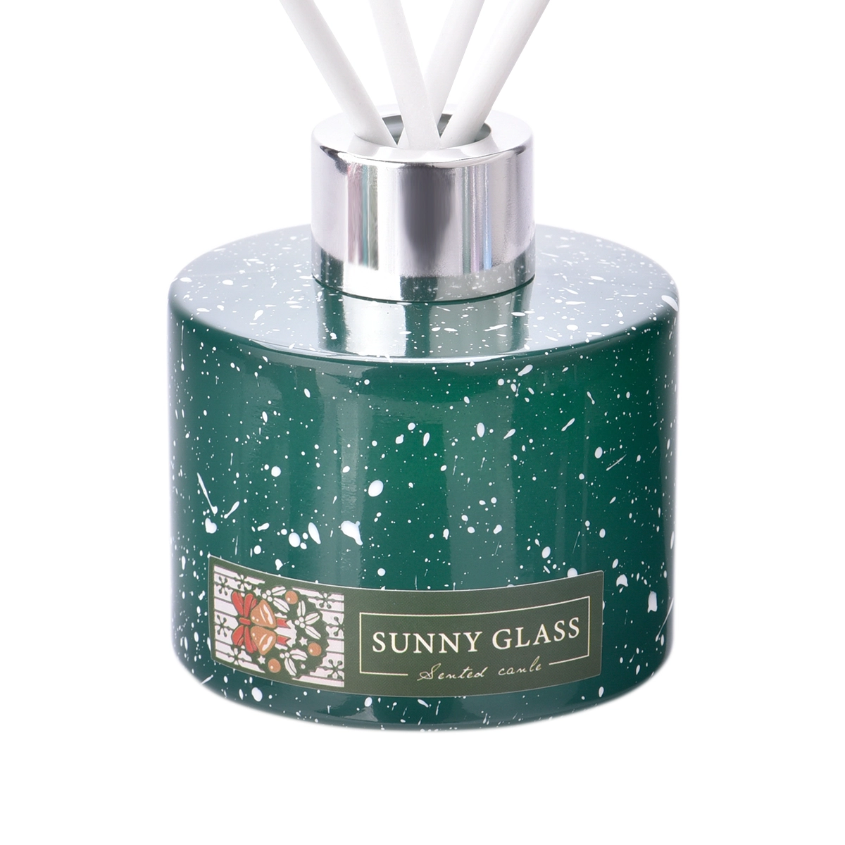 Luxury Private Label Turquoise Christmas Glass Diffuser Bottles Home Decor