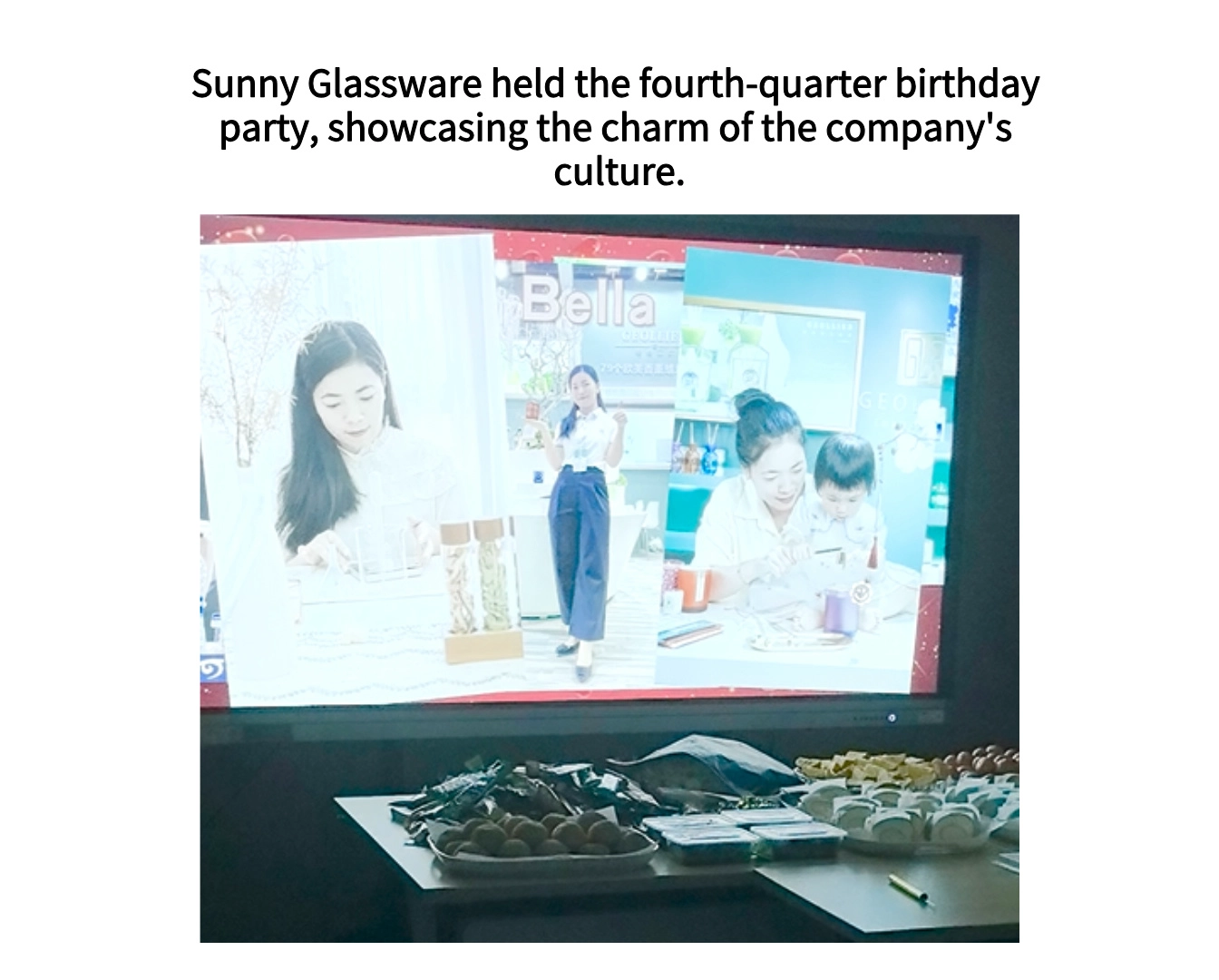 Sunny Glassware held the fourth-quarter birthday party, showcasing the charm of the company's culture. Sunny Glassware held the fourth-quarter birthday party, showcasing the charm of the company's culture.