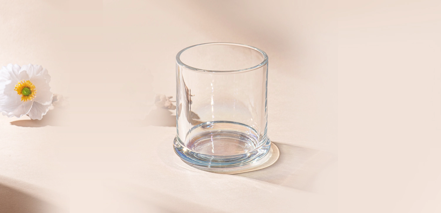Luxury custom gradient transparent glass candle jar wedding decoration Luxury custom gradient transparent glass candle jar wedding decoration