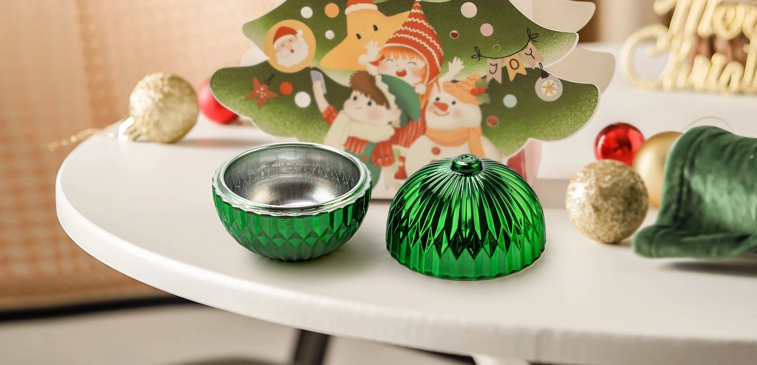 Wholesale Creative Christmas Bauble Glass Candle Jars with Lids Wholesale Creative Christmas Bauble Glass Candle Jars with Lids
