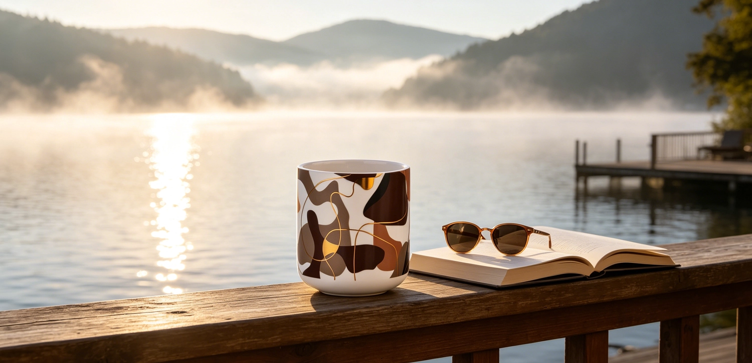 Luxury Abstract Ceramic Candle Jar for Premium Home Fragrance Collections