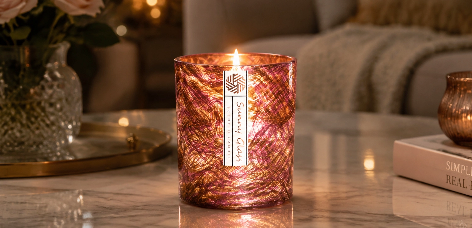 Luxury Crosshatch Glass Candle Vessels Wholesale Decorative Candle Jar Supplier