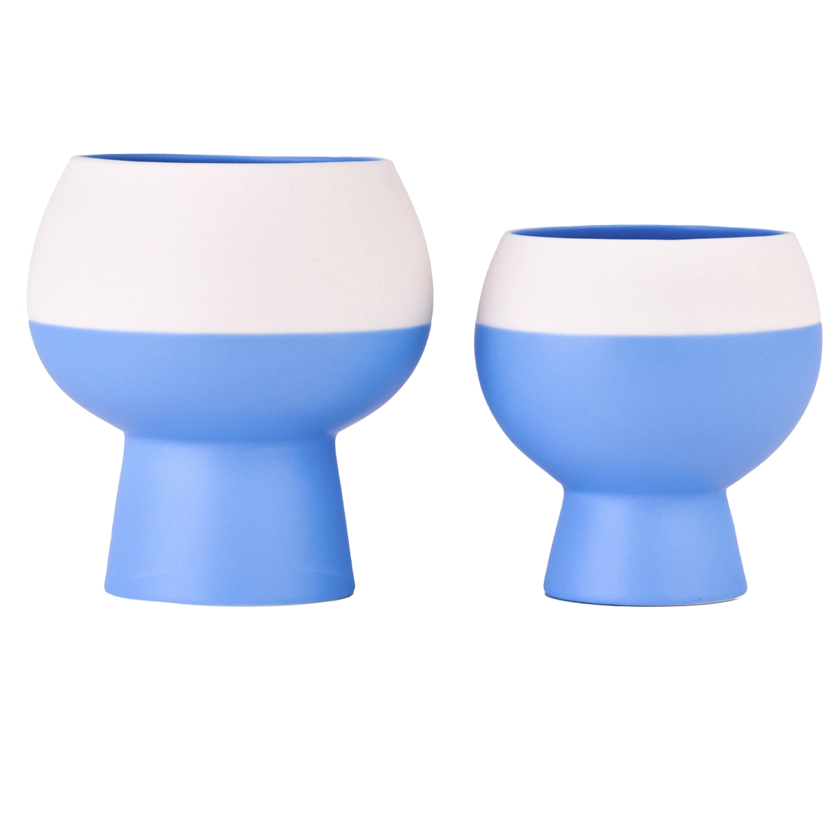  Candelero de cerámica azul personalizado para fabricación de velas