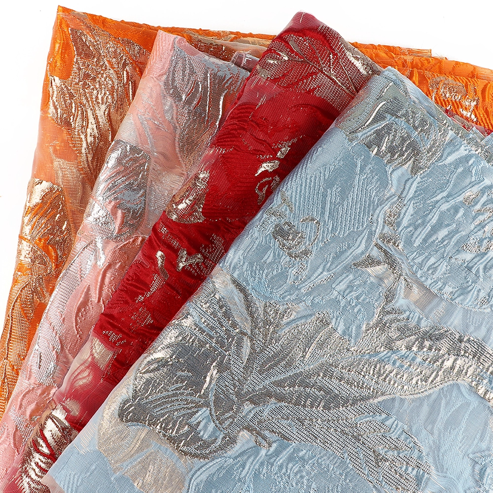 CYG Wholesale Embroidered Organza Lace Fabric Pattern Jacquard Brocade Fabric African for Women