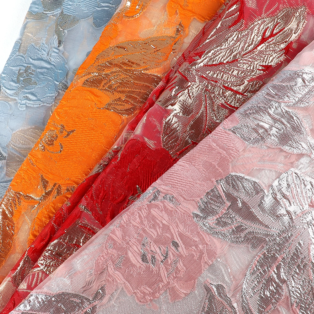 CYG Wholesale Embroidered Organza Lace Fabric Pattern Jacquard Brocade Fabric African for Women