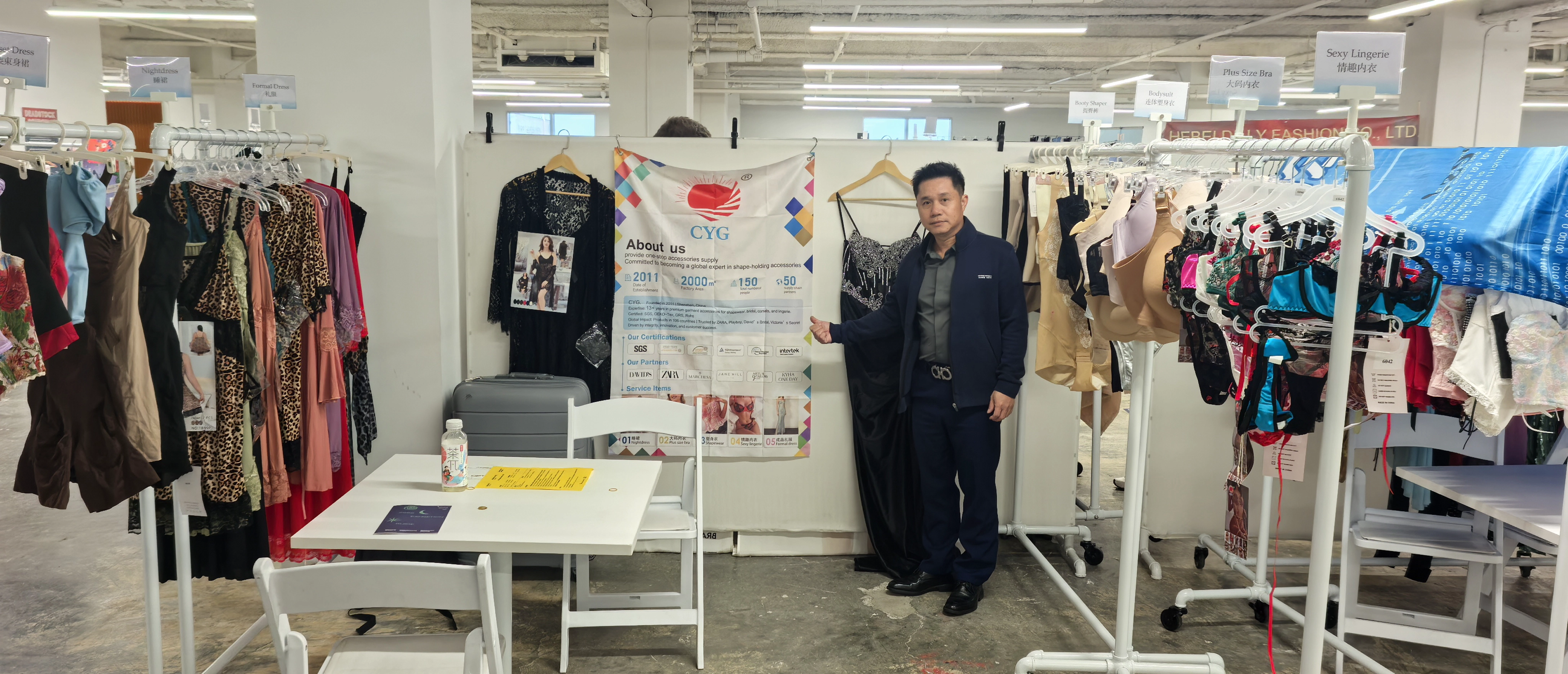 CYG (Shenzhen Chenyangguang Garment Accessories) brilla en la feria comercial de textiles y prendas de vestir de China en Los Ángeles