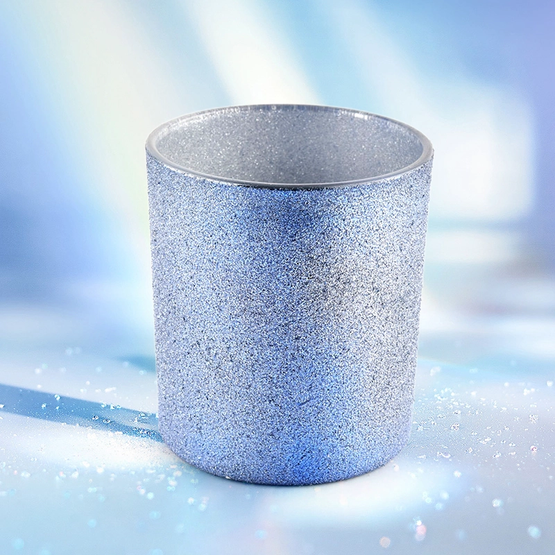 Luxury Custom Frosted Purple Glass Container Empty Glass Candle Holder Luxury Custom Frosted Purple Glass Container Empty Glass Candle Holder