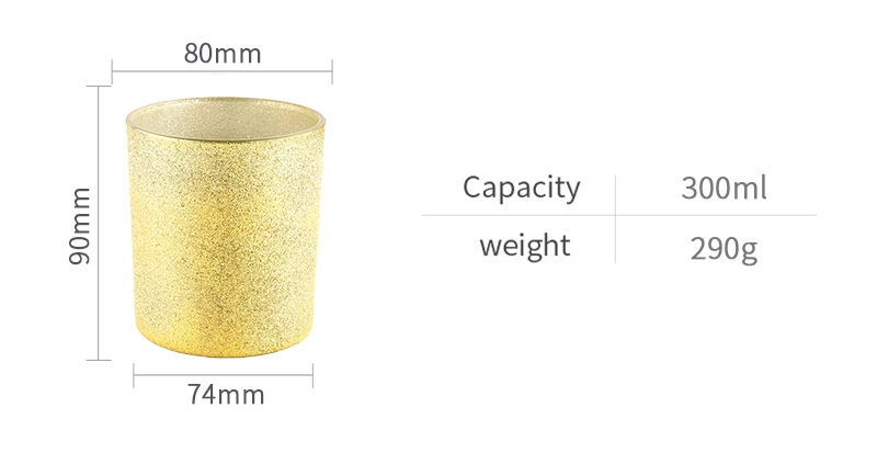 Wholesale Luxury yellow frosted empty glass candle jars Wholesale Luxury yellow frosted empty glass candle jars