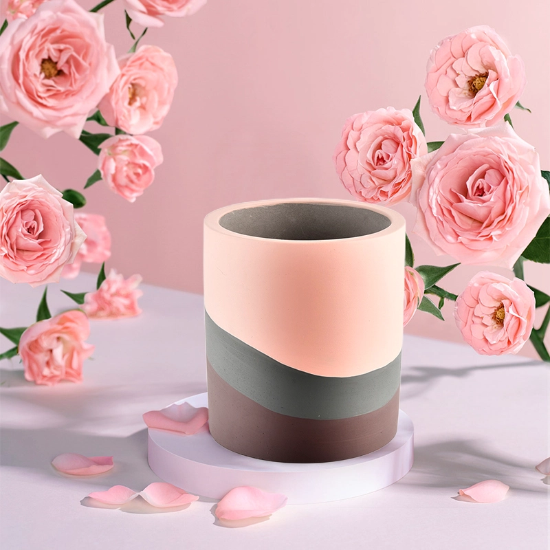 Nordic Minimalist Style Concrete Empty Candle Jars