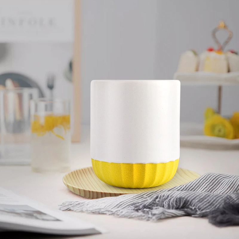 Fashion home decoration craft modern ceramic candle jars