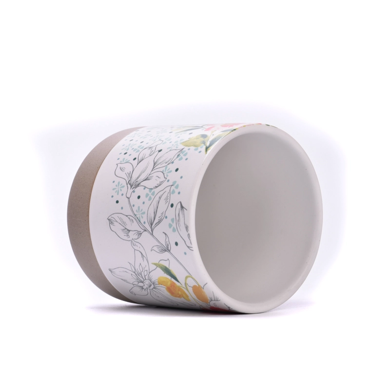 Aura 10oz Ceramic Candle Holders with two tones for home decor Aura 10oz Ceramic Candle Holders with two tones for home decor