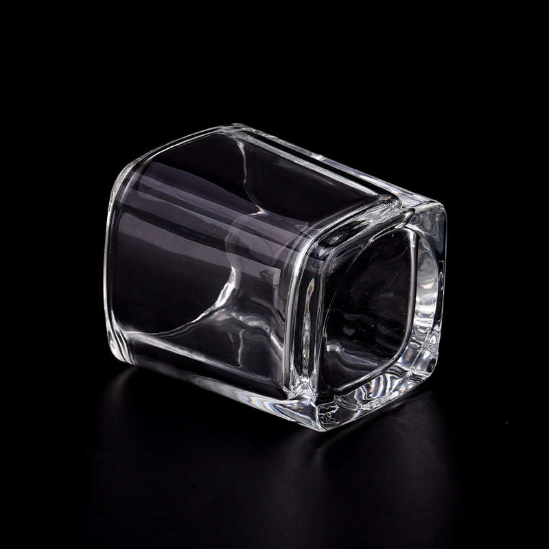8oz crystal square candle jars empty candle containers wholesaler