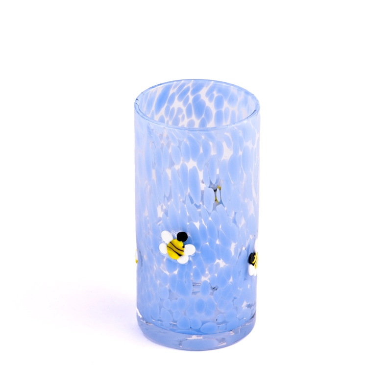 Mouth Blowing Colored Glass Candle Jars Glass bottles for home fragrance