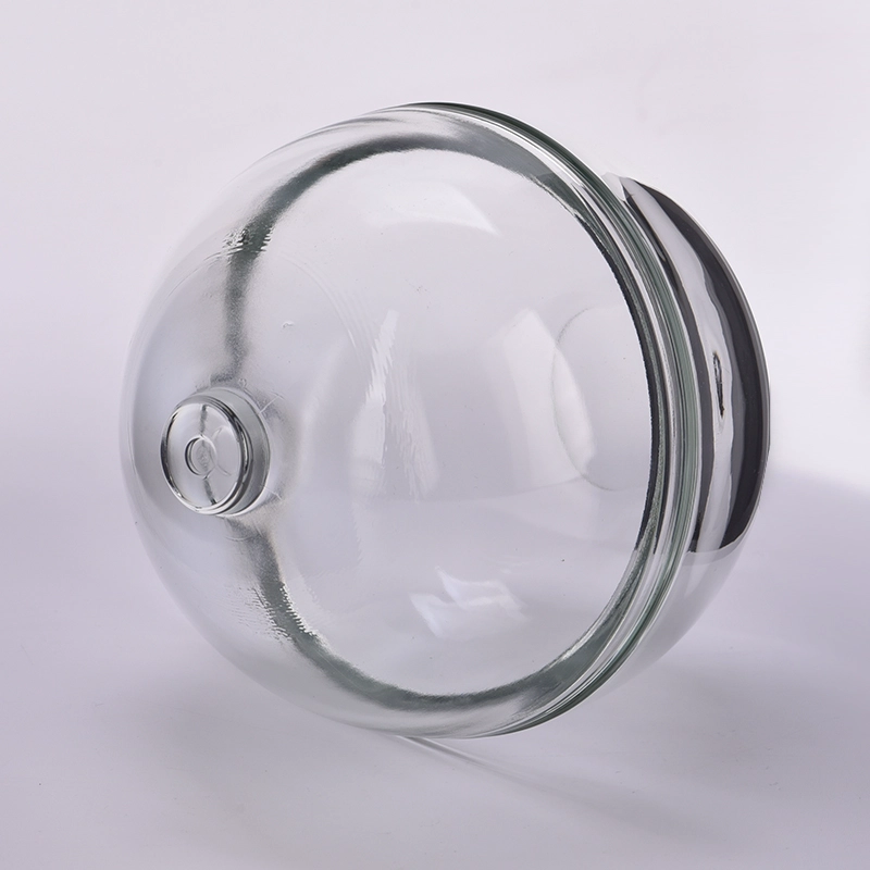 hot sale round ball glass cande jars with glass lid wholesaler