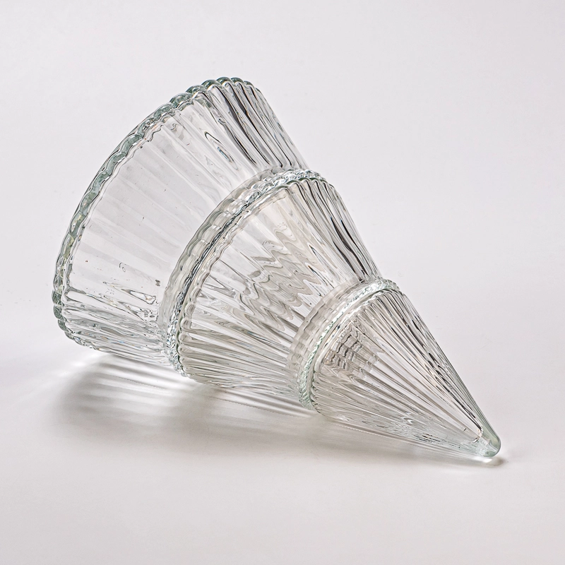 Luxury clear glass Christmas Tree Jars candle holders