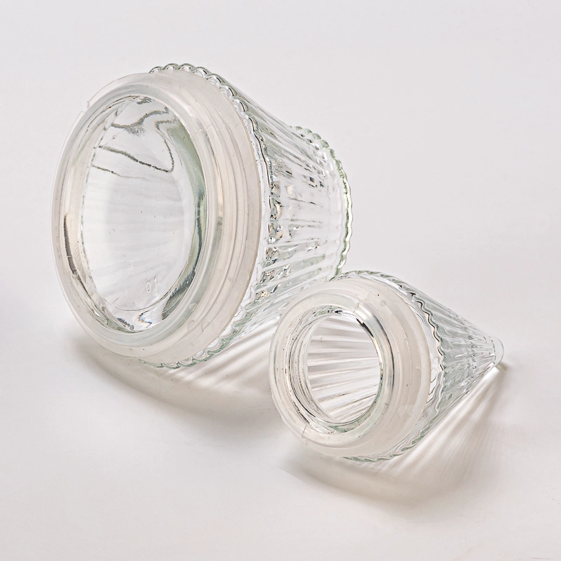 Luxury clear glass Christmas Tree Jars candle holders
