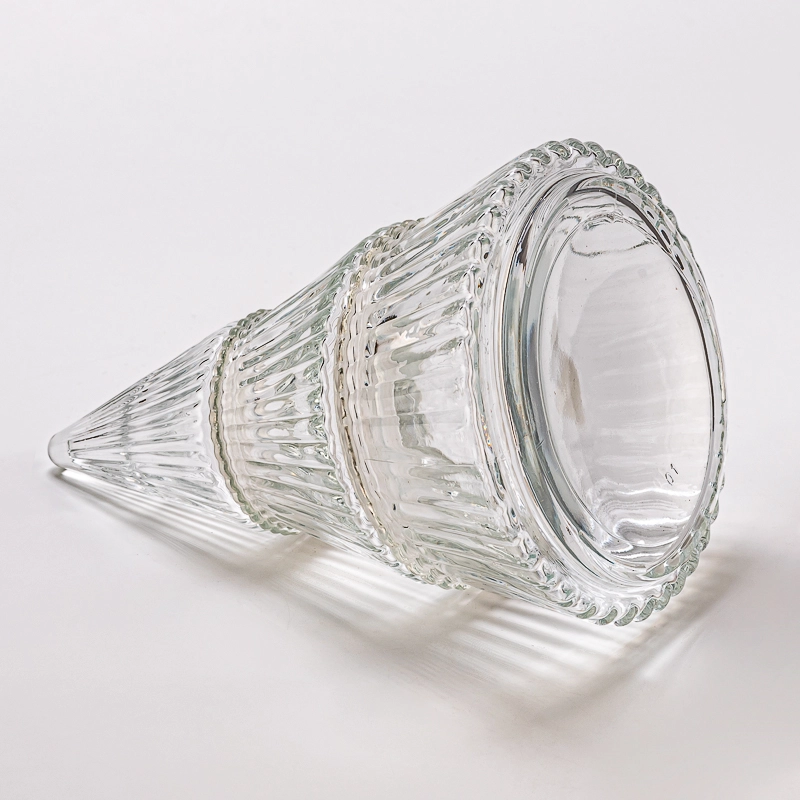 Luxury clear glass Christmas Tree Jars candle holders
