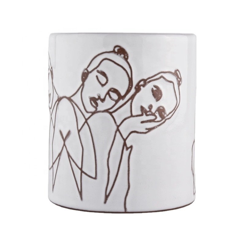 wholesale straight sided ceramic candle containers