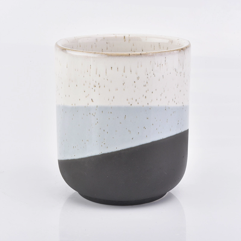 unique ceramic candle holder, curved bottom jar for candle making