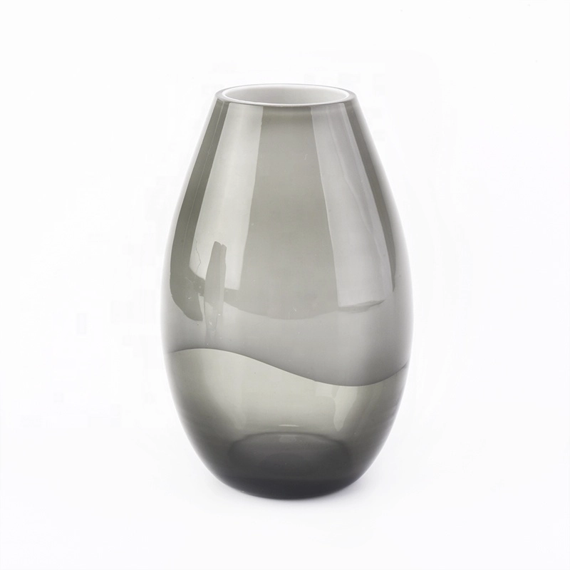 12oz Grey and White Glass Bottle Water drop Shape Reed Diffuser Home Decor Wholesales
