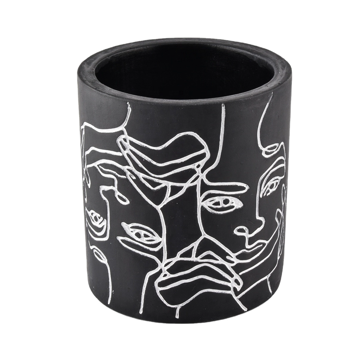 8oz 10oz matte black hurricane candle jars