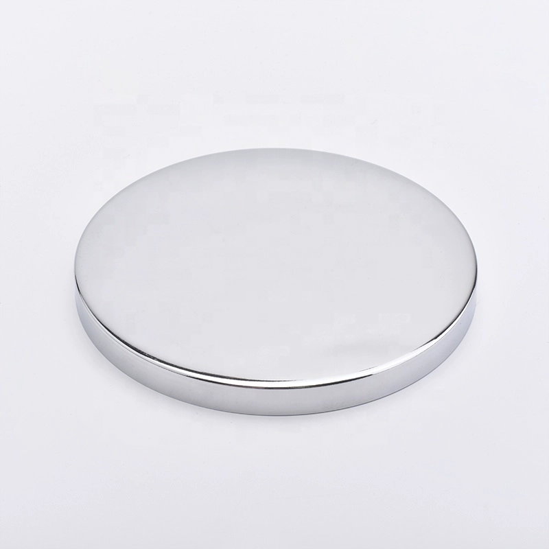 mirror metal lids for candle holders electroplating color caps for glass containers wholesales