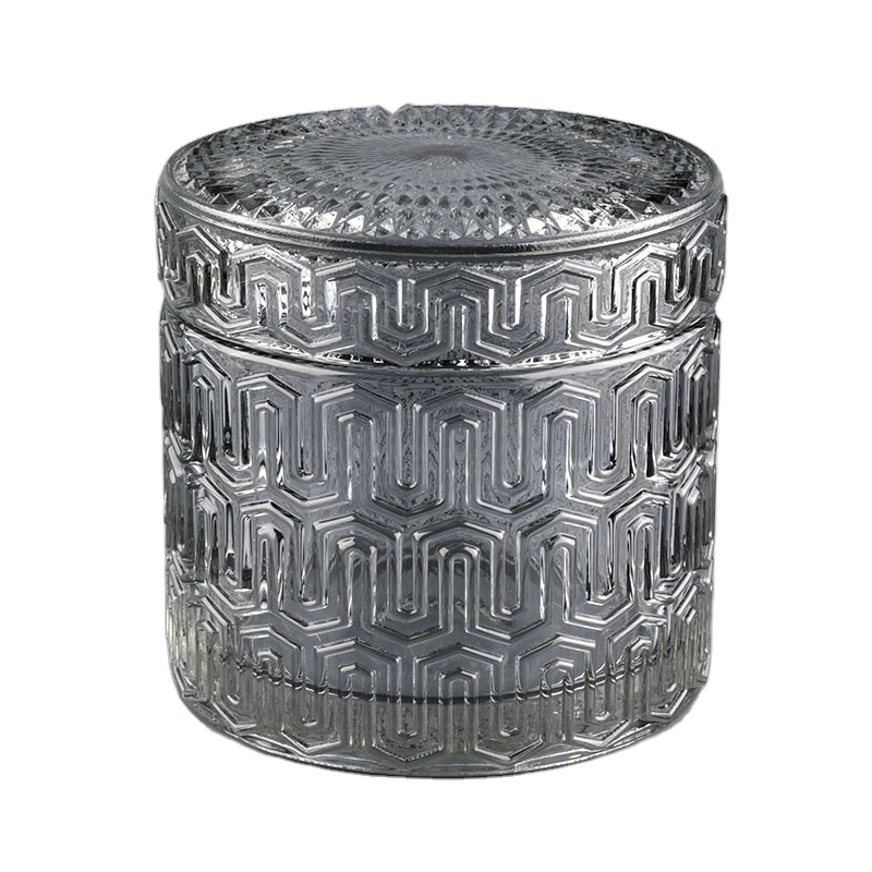 Wholesales luxury decorative scented glass candle container jar and lid