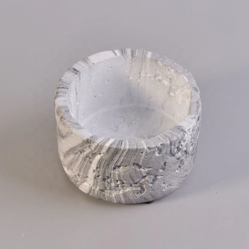 Customized concrete candle vessel for home decor