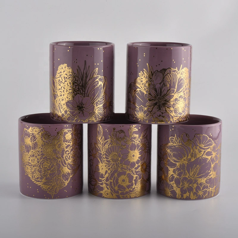 straight ceramic candle jars for home decoration