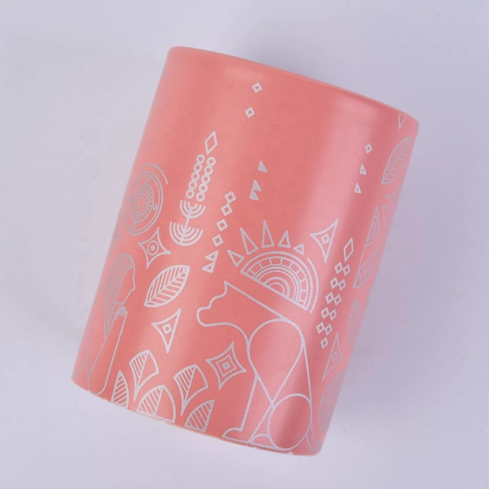 10oz Wholesales iridescent luxury candle ceramic jar