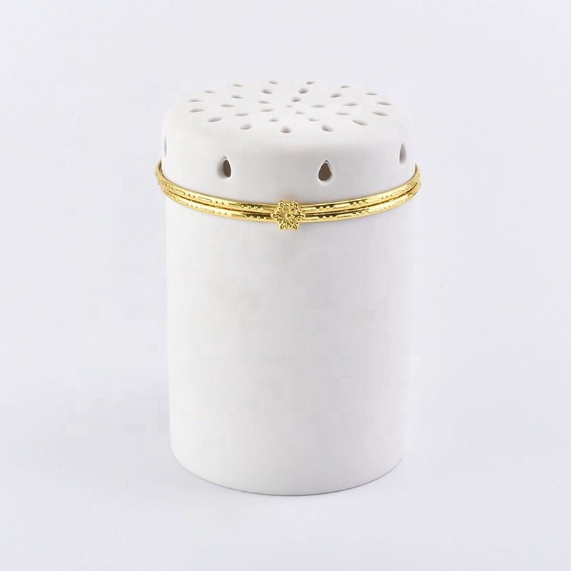 Luxury ceramic votive candle jars candle vessel with lid home decor in bulk