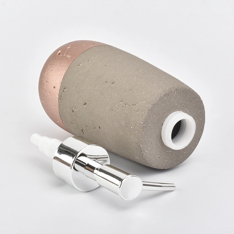 5pcs bathroom accessory sets concrete container copper dip