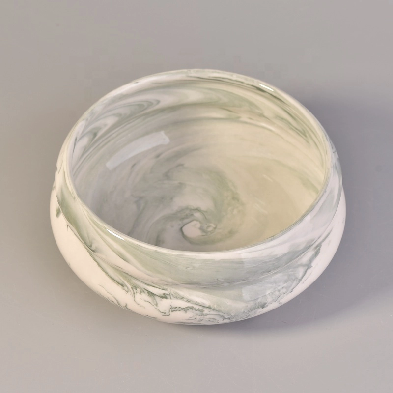 Unique ceramic scented bowl votive candle vessel custom candle holders with lid wedding decor wholesale