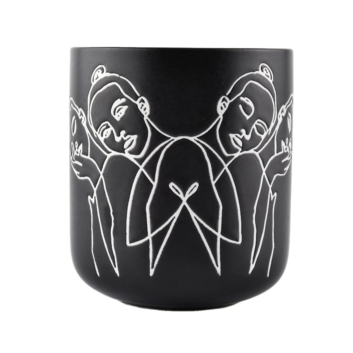 white ceramic candle jars in 8oz 10oz 12oz 14oz