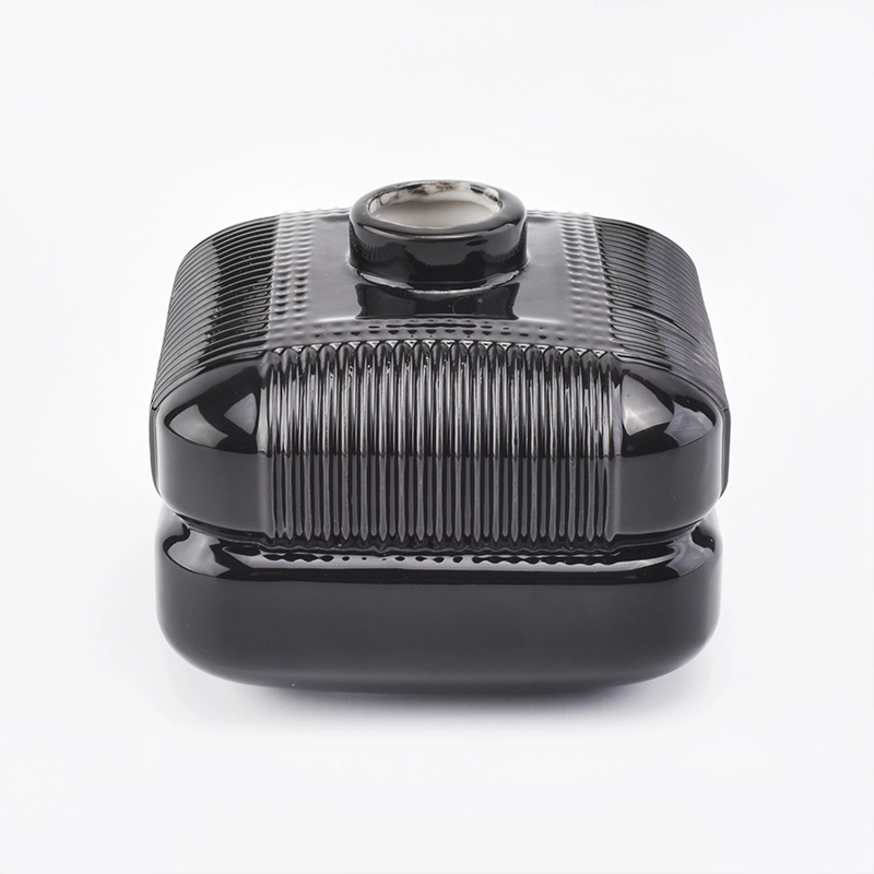 glossy black ceramic bottle, diffuser bottles for home decoration
