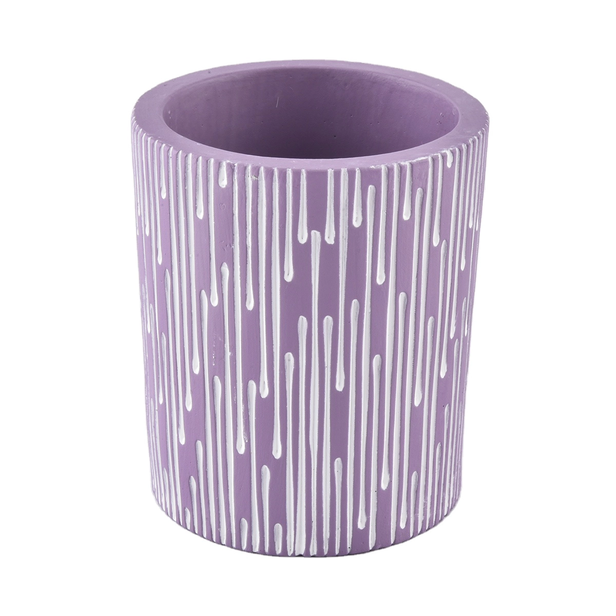 China Cement candle jar in purple, 8 oz concrete veseels for candle making manufacturer