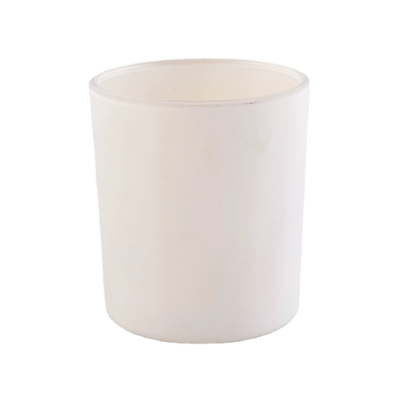 12 OZ matte white glass candle container, votive candle holder