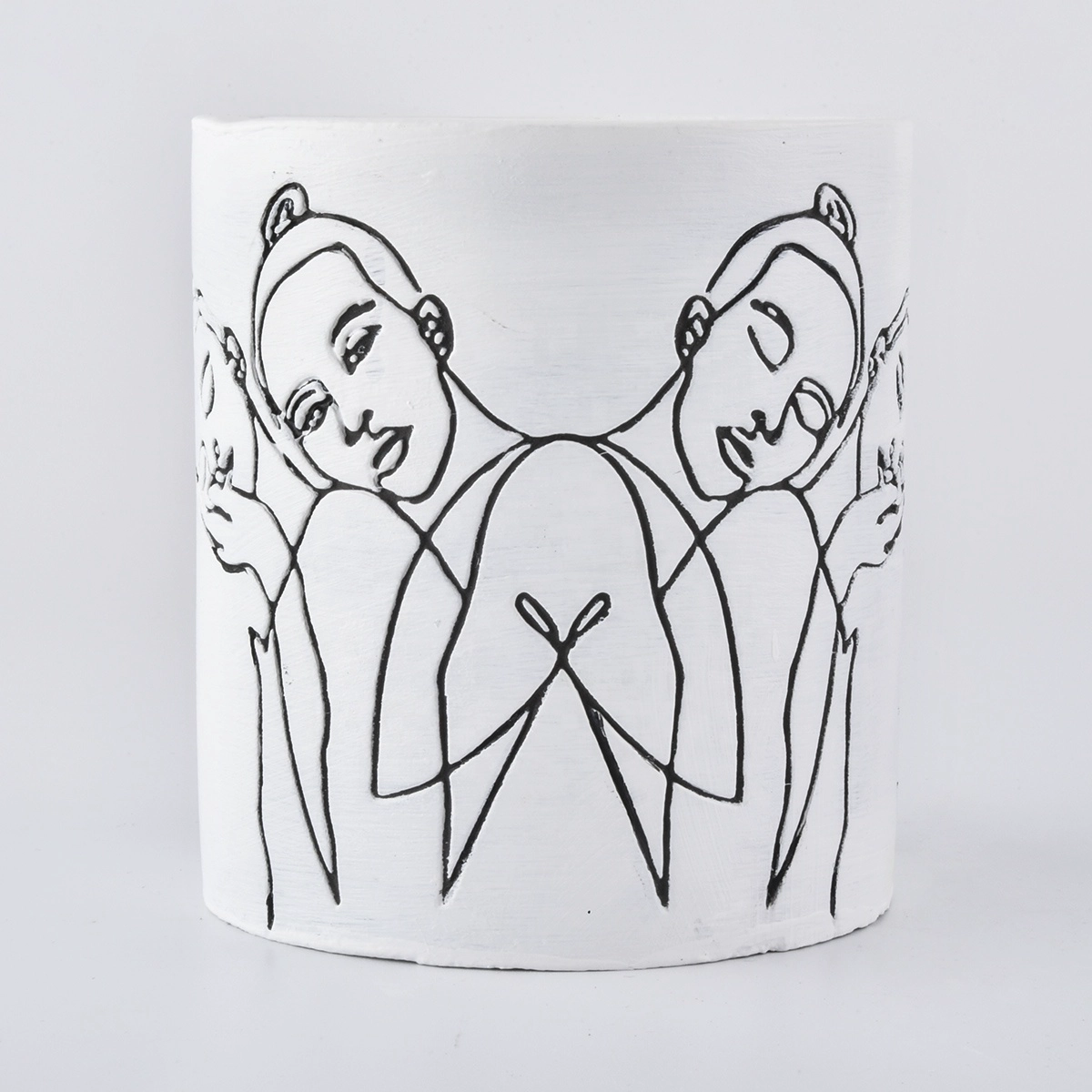 matte white concrete candle jars suppliers