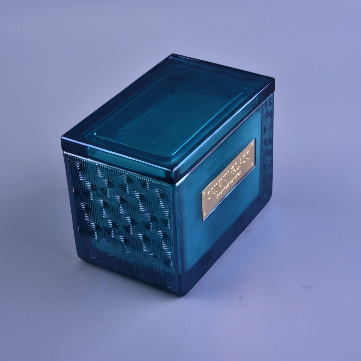 Hot sales luxury crystal square scented glass candle holders bulk
