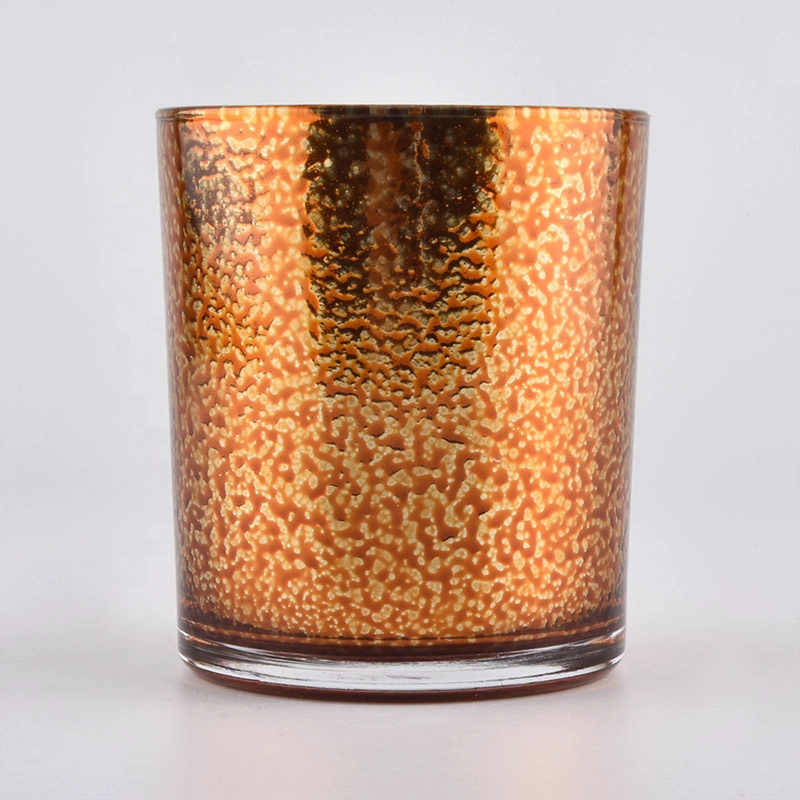 400ml Supplier laser scented decorative electroplated glass candle holders