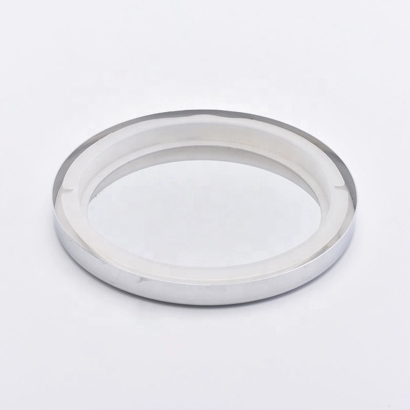 mirror metal lids for candle holders electroplating color caps for glass containers wholesales