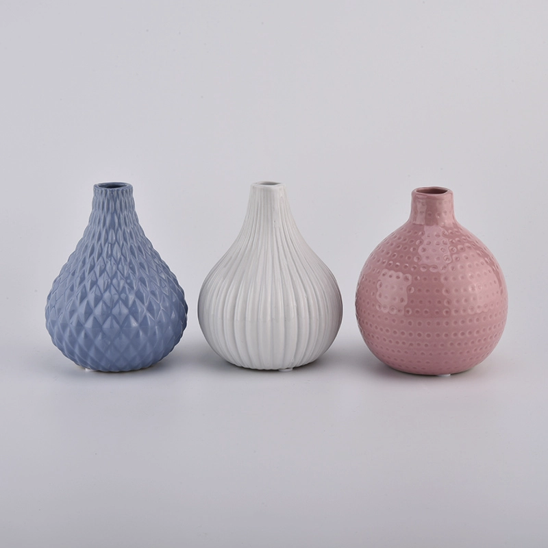 cute pink ceramic diffuser bottles for home fragrance