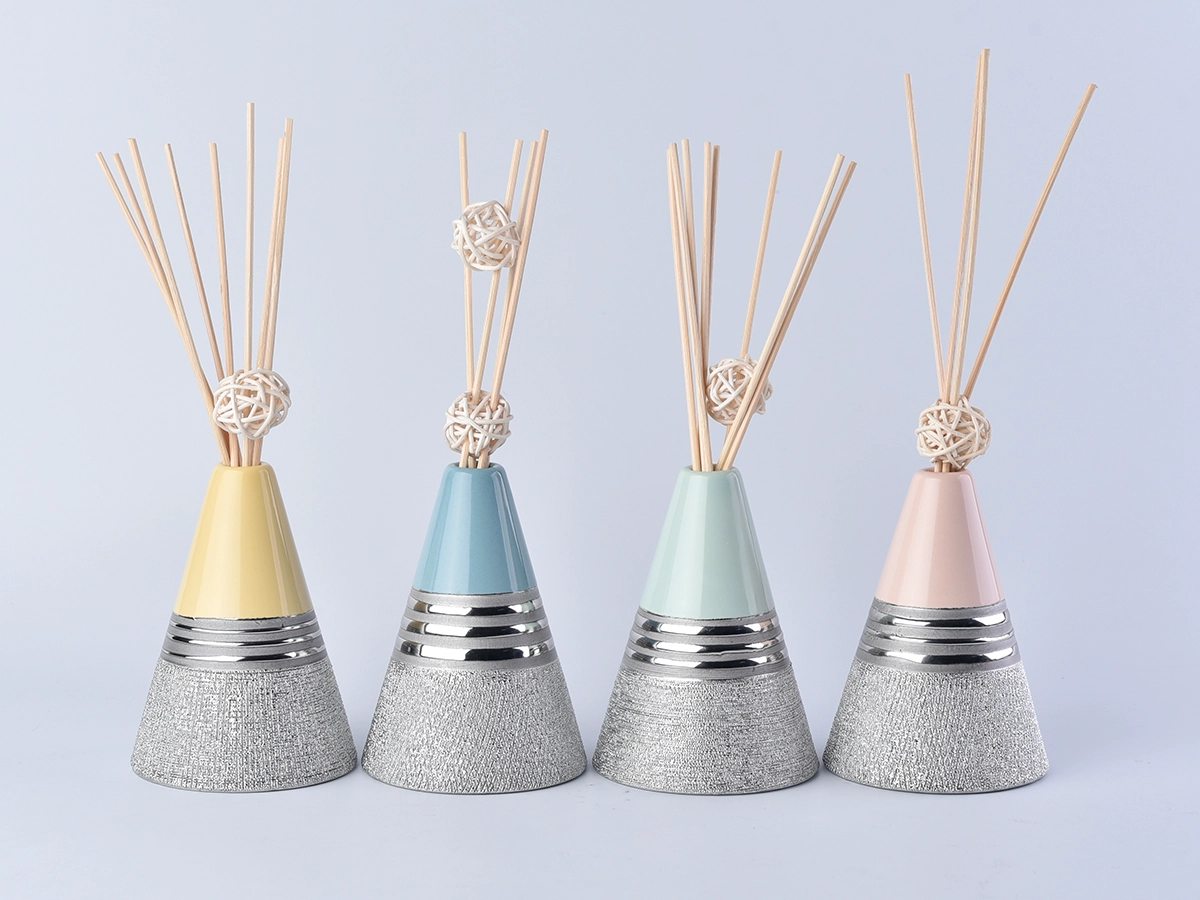 Ceramic Cone Diffuser Bottles Pink Top Home Decoration Pieces