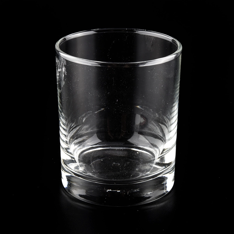 6oz cylinder glass candle jars with thick base