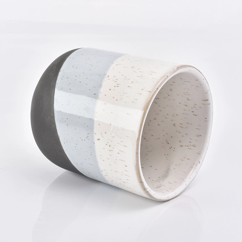 unique ceramic candle holder, curved bottom jar for candle making