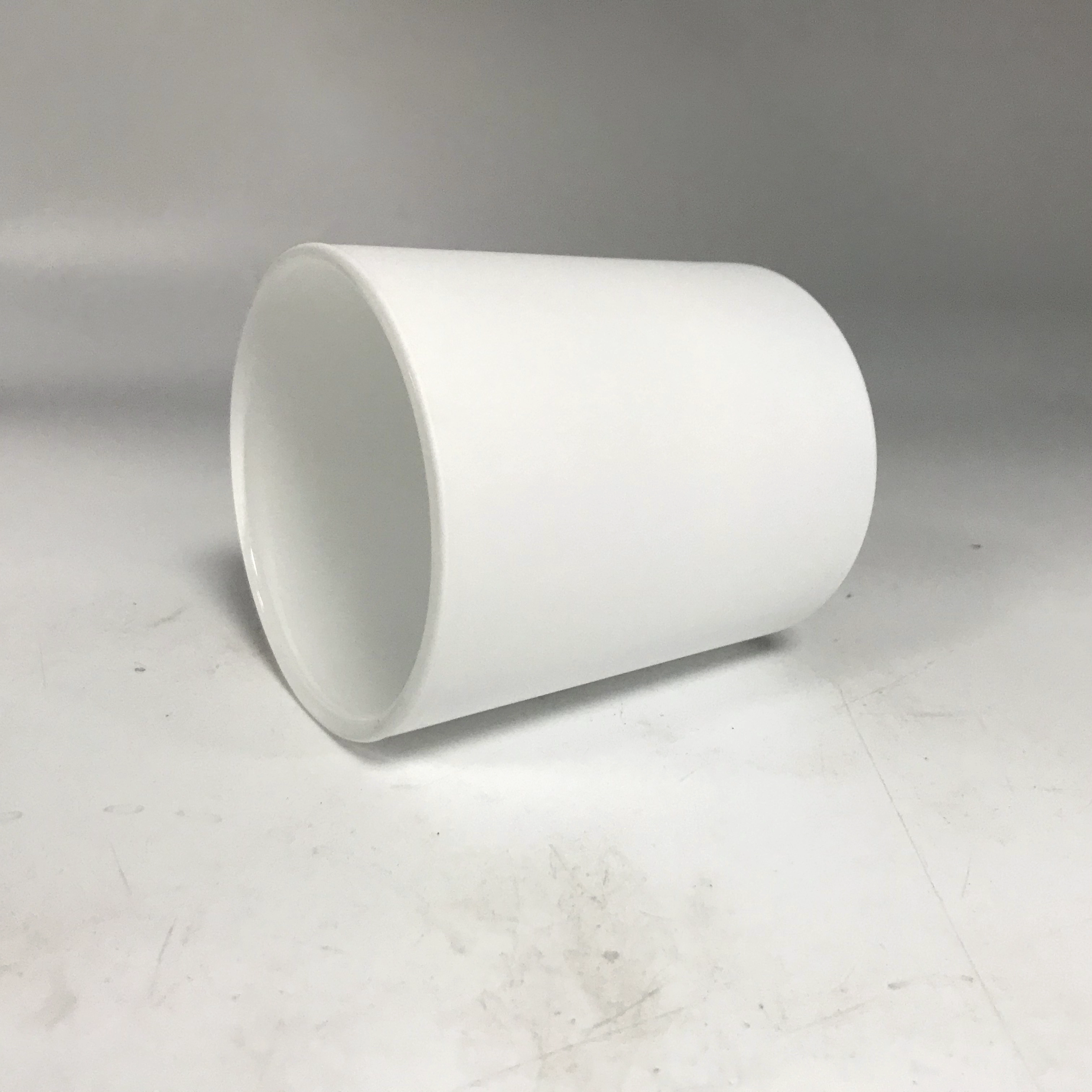 matte white 10oz glass candle holders